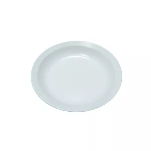 Assiette plate PC blanc réutilisable (Ø170mmx17mm)